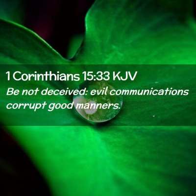 1 Corinthians 15:33 KJV Free Bible Images