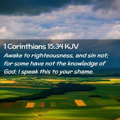 1 Corinthians 15:34 KJV Free Bible Images