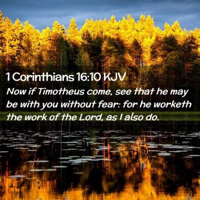 1 Corinthians 16:10 KJV Free Bible Images