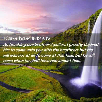 1 Corinthians 16:12 KJV Free Bible Images