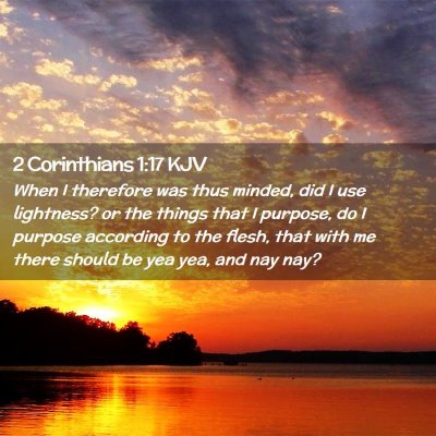 2 Corinthians 1:17 KJV Free Bible Images