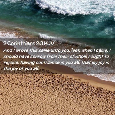 2 Corinthians 2:3 KJV Free Bible Images