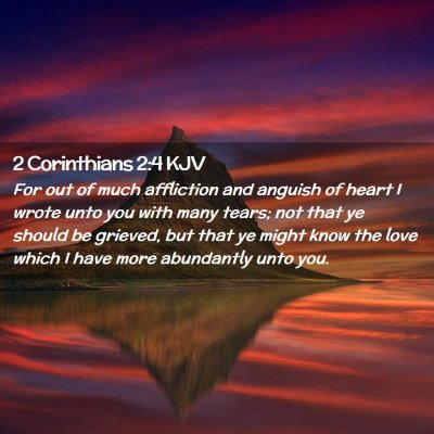 2 Corinthians 2:4 KJV Free Bible Images