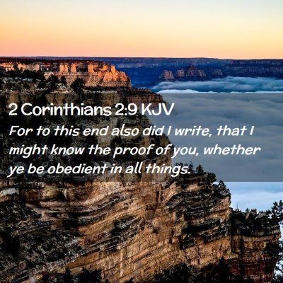 2 Corinthians 2:9 KJV Free Bible Images