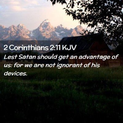 2 Corinthians 2:11 KJV Free Bible Images