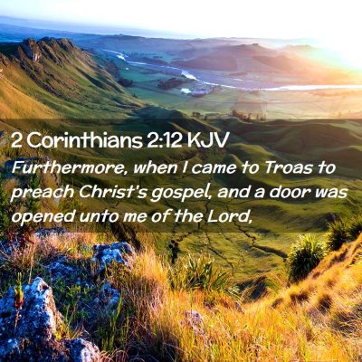 2 Corinthians 2:12 KJV Free Bible Images