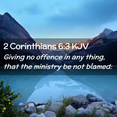 2 Corinthians 6:3 KJV Free Bible Images