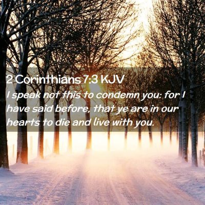 2 Corinthians 7:3 KJV Free Bible Images