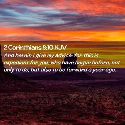 2 Corinthians 8:10 KJV Free Bible Images