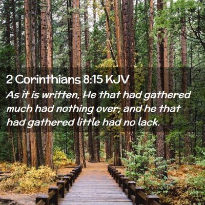 2 Corinthians 8:15 KJV Free Bible Images