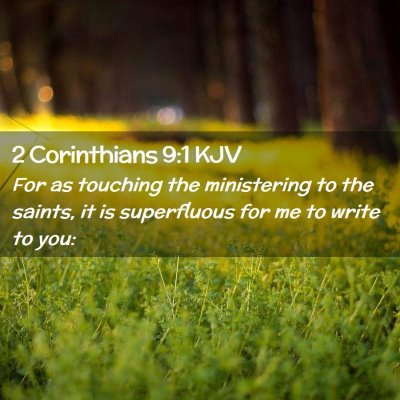 2 Corinthians 9:1 KJV Free Bible Images