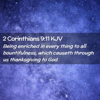 2 Corinthians 9:11 KJV Free Bible Images