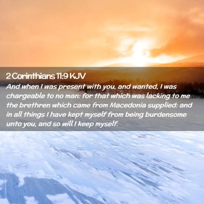 2 Corinthians 11:9 KJV Free Bible Images