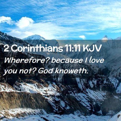 2 Corinthians 11:11 KJV Free Bible Images