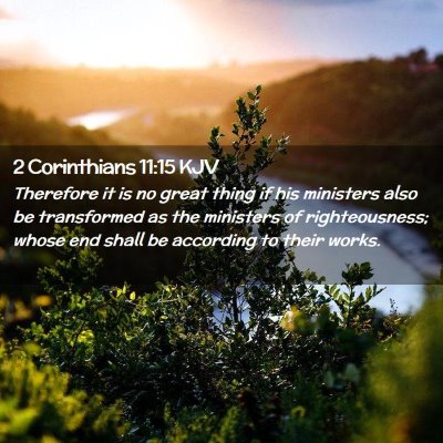 2 Corinthians 11:15 KJV Free Bible Images