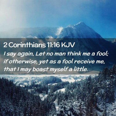 2 Corinthians 11:16 KJV Free Bible Images