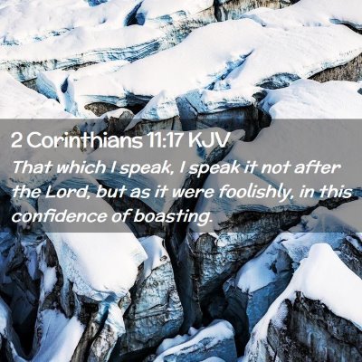 2 Corinthians 11:17 KJV Free Bible Images