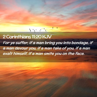 2 Corinthians 11:20 KJV Free Bible Images