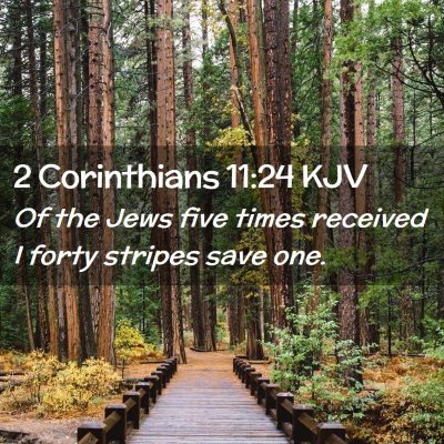 2 Corinthians 11:24 KJV Free Bible Images