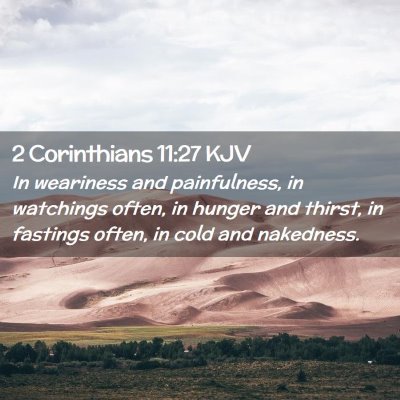 2 Corinthians 11:27 KJV Free Bible Images