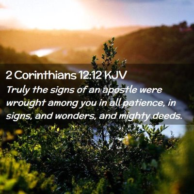 2 Corinthians 12:12 KJV Free Bible Images