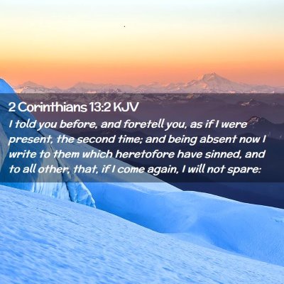 2 Corinthians 13:2 KJV Free Bible Images