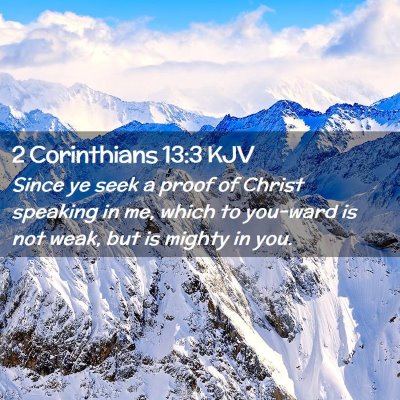 2 Corinthians 13:3 KJV Free Bible Images