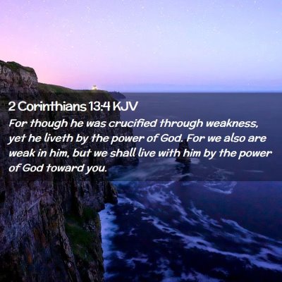 2 Corinthians 13:4 KJV Free Bible Images