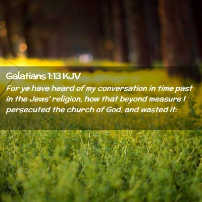 Galatians 1:13 KJV Free Bible Images