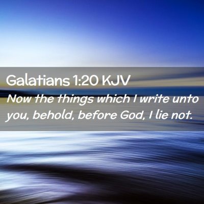 Galatians 1:20 KJV Free Bible Images