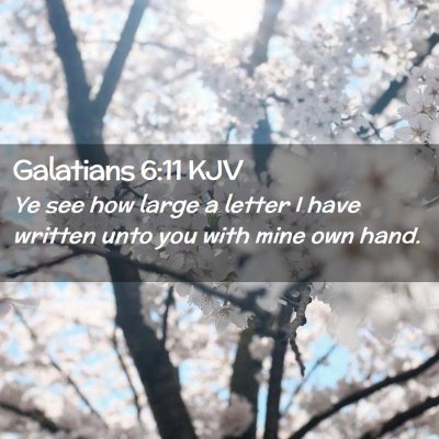 Galatians 6:11 KJV Free Bible Images