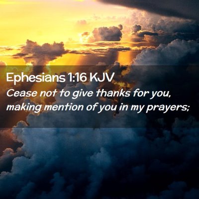 Ephesians 1:16 KJV Free Bible Images