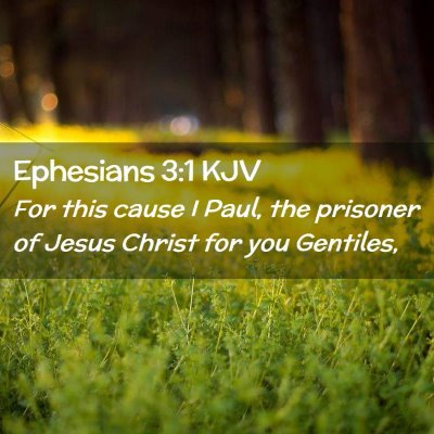 Ephesians 3:1 KJV Free Bible Images