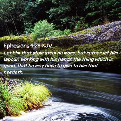 Ephesians 4:28 KJV Free Bible Images