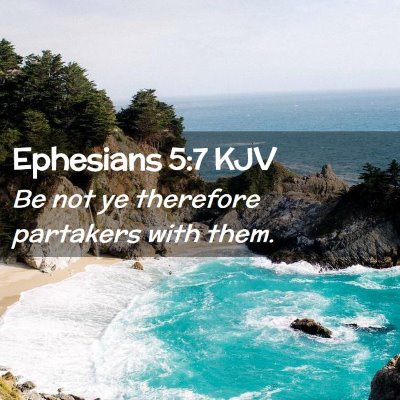 Ephesians 5:7 KJV Free Bible Images