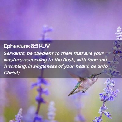 Ephesians 6:5 KJV Free Bible Images