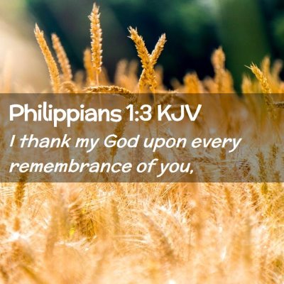 Philippians 1:3 KJV Free Bible Images