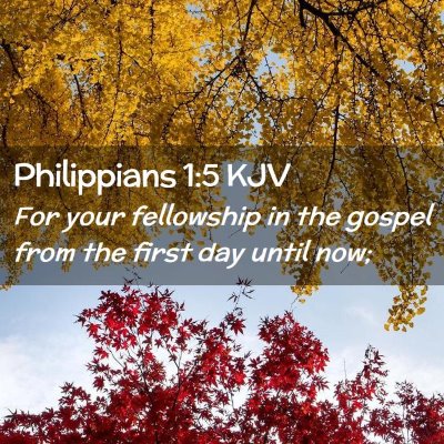 Philippians 1:5 KJV Free Bible Images