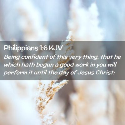 Philippians 1:6 KJV Free Bible Images