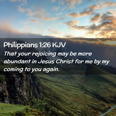 Philippians 1:26 KJV Free Bible Images