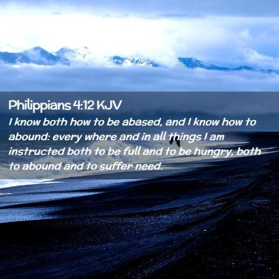 Philippians 4:12 KJV Free Bible Images