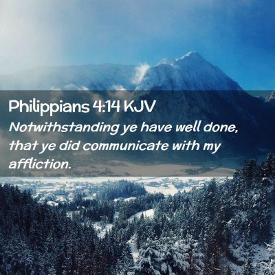 Philippians 4:14 KJV Free Bible Images