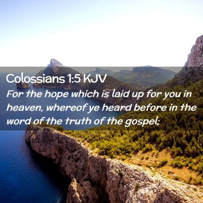 Colossians 1:5 KJV Free Bible Images