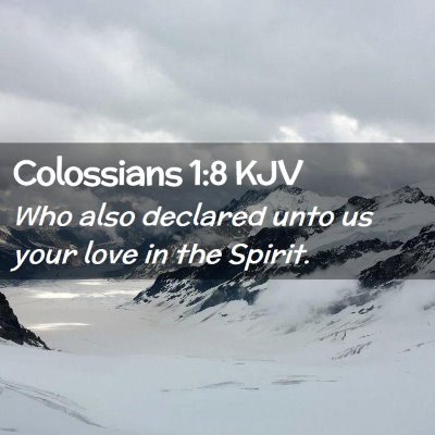 Colossians 1:8 KJV Free Bible Images