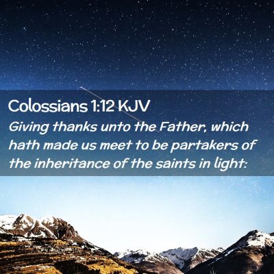 Colossians 1:12 KJV Free Bible Images