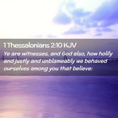 1 Thessalonians 2:10 KJV Free Bible Images