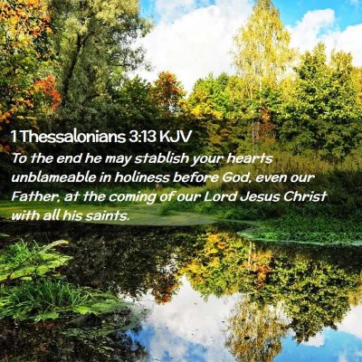 1 Thessalonians 3:13 KJV Free Bible Images