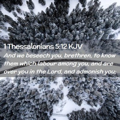 1 Thessalonians 5:12 KJV Free Bible Images