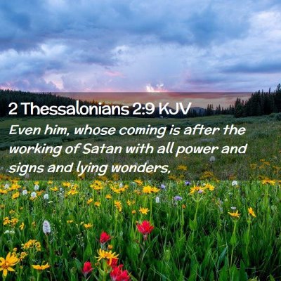 2 Thessalonians 2:9 KJV Free Bible Images