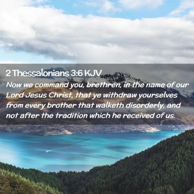 2 Thessalonians 3:6 KJV Free Bible Images